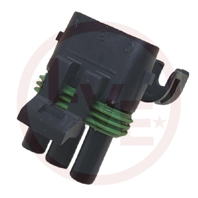 CONNECTOR 3 POS FEMALE TOWER ASM BLACK