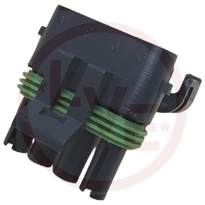 CONNECTOR 4 POS FEMALE ASM W/P SEALED BLACK