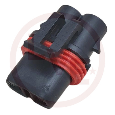 CONNECTOR 2 POS FEMALE M/P ASM BLACK