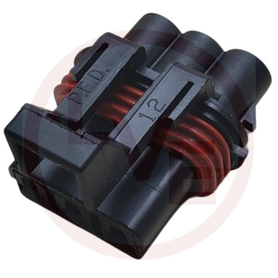 CONNECTOR 3 POS FEMALE M/P 280 SERIES BLACK