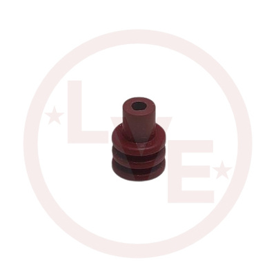 CONNECTOR CABLE SEAL 1 POS FEMALE M/P DARK RED