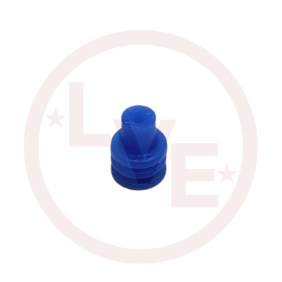 CONNECTOR CABLE SEAL 1 POS FEMALE BLUE SILICONE