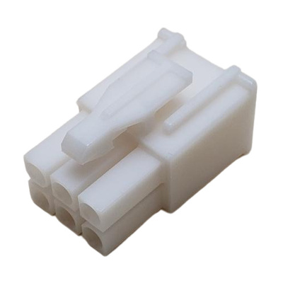 TE CONN 172168-1 CONNECTOR PIN & SOCKET 6 POS PLUG HSG NATURAL