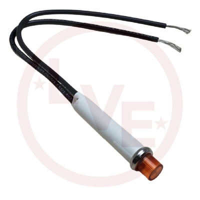 INDICATOR 125V AMBER LED 6" LEADS PNL MT LIGHT