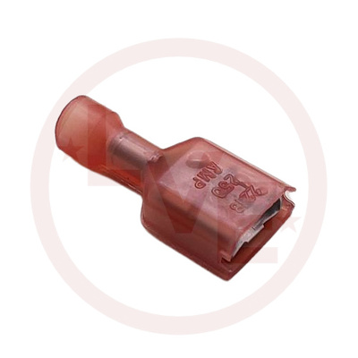 TERMINAL QDC FEMALE FULLY INSULATED 22-18 AWG .250X.032 RED