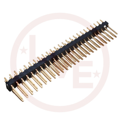 CONNECTOR HEADER VERTICAL 50 POS .100&quot;P BLACK 15AU