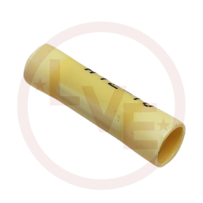 TERMINAL BUTT SPLICE 12-10 AWG YELLOW PVC