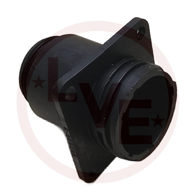 CONNECTOR 3 POS RECEPTACLE HSG CPC SIZE 17 SQUARE FLANGE PNL MNT BLACK