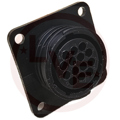 TE CONN 206043-4 CONNECTOR 14 POS FEMALE CPC SIZE 17 PNL MNT RECPTACLE BLACK