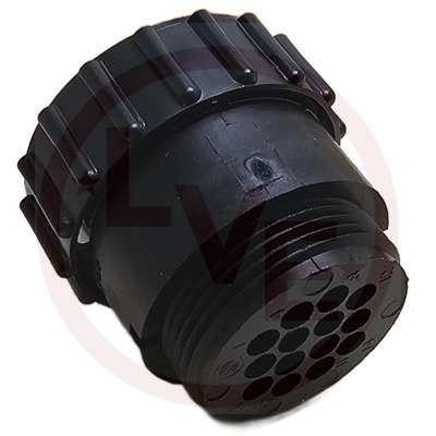 TE CONN 206044-1 CONNECTOR 14 POS PLUG HOUSING CPC SIZE-17 CBL END PLUG BLACK