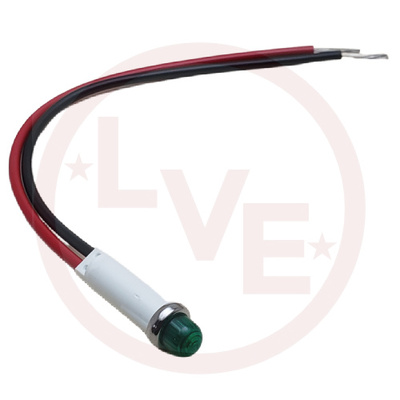 INDICATOR 28V GREEN LED 6" LEADS PNL LIGHT