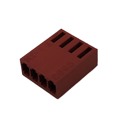 CONNECTOR HEADER RECEPTACLE 4 POS CRIMP TERMINAL HSG .100P