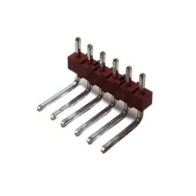 CONNECTOR HEADER 6 POS RIGHT ANGLE SINGLE ROW .100P