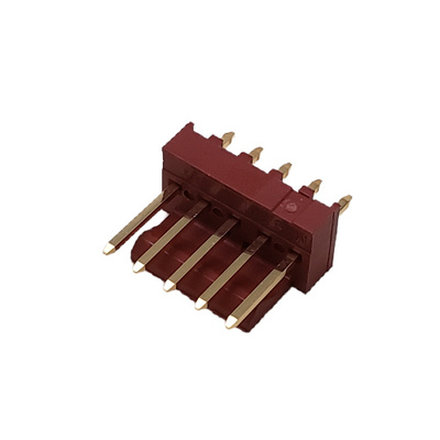 MOLEX 22-11-2052-R CONNECTOR SOLID HEADER 5 POS VERTICAL SINGLE ROW RED BODY .100P
