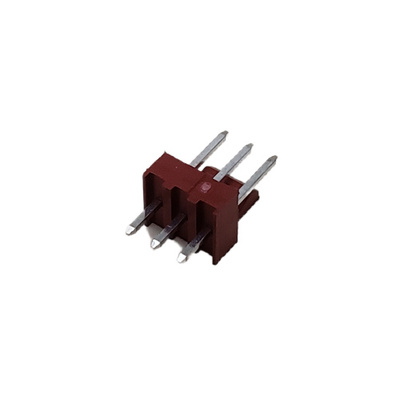 CONNECTOR SOLID HEADER 2 POS VERTICAL RED BODY .100P