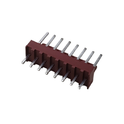 CONNECTOR SOLID HEADER 8 POS VERTICAL RED BODY .100P