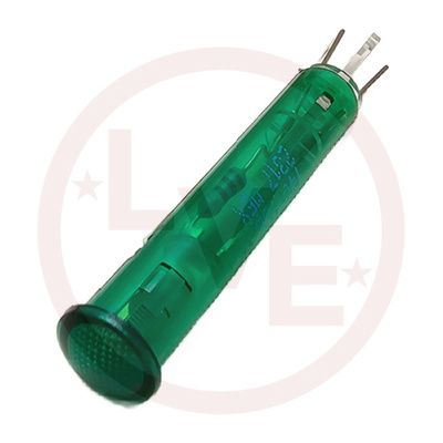 INDIATOR 14V GREEN LED .187" Q.C. PNL LIGHT