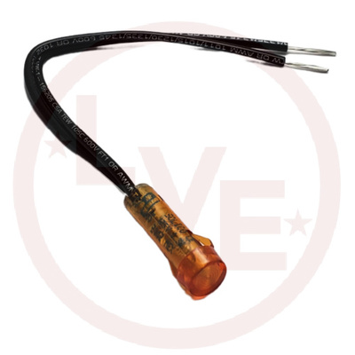 INDICATOR 125V AMBER NEON 6&quot; LEADS PNL MT LIGHT