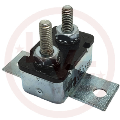 CIRCUIT BREAKER 25A 12VDC METAL CHASSIS MOUNT W/BRKT