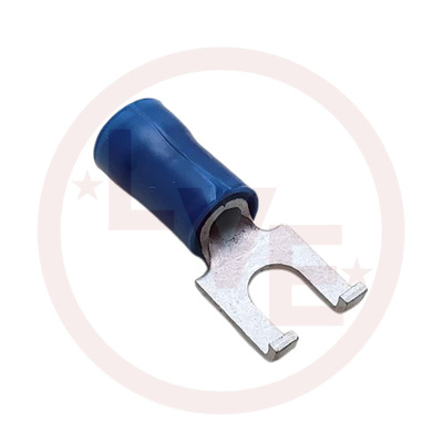 TERMINAL SPADE FLANGED 16-14 AWG #6 STUD PLASTI-GRIP INSULATED BLUE