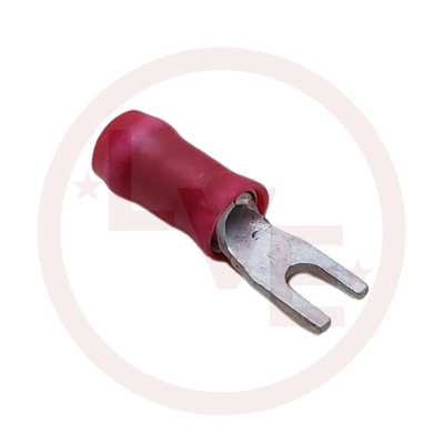 TERMINAL SPADE 22-16 AWG #2 STUD INSULATED RED