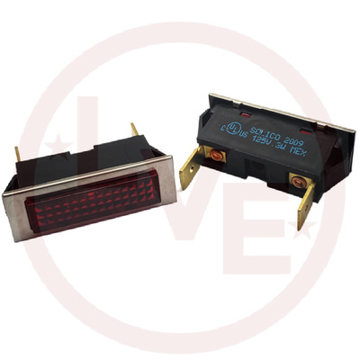 INDICATOR 125V RED NEON 0.250" Q.C. TABS PNL LAMP