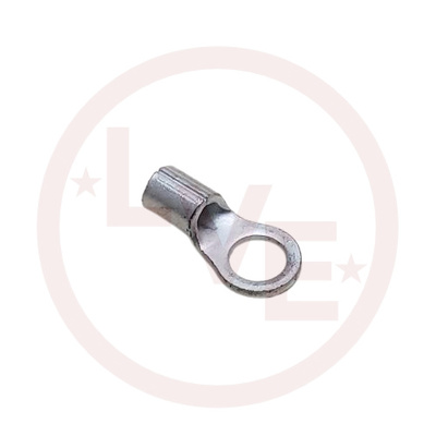 TERMINAL RING 22-16 AWG #6 STUD NON-INSULATED TIN PLATED