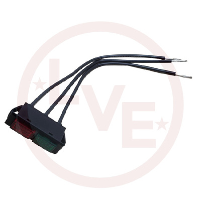 INDICATOR 125V RED/GREEN NEON 6" LEADS PNL LAMP