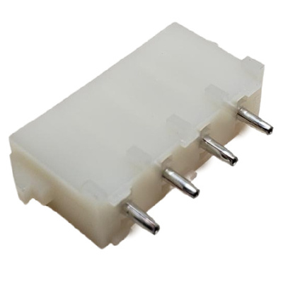 AMP 350430-1 CONNECTOR HEADER 4 POS THROUGH HOLE UNIVERSAL MATE-N-LOK .250"P NATURAL