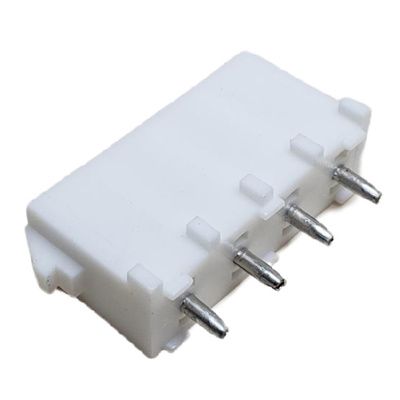 CONNECTOR HEADER 4 POS THROUGH HOLE UNIVERSAL MATE-N-LOK .250&quot;P WHITE