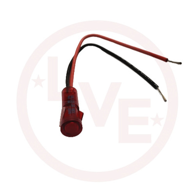 INDICATOR 14V RED LED 6" LEADS PNL LIGHT