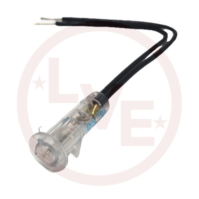 INDICATOR 125V CLEAR NEON 6" LEADS PNL LIGHT