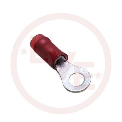 TERMINAL RING 22-16 AWG #6 STUD INSULATED RED NYLON