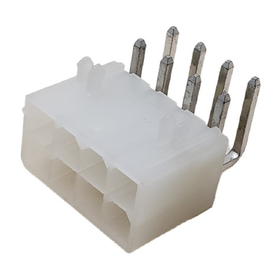 MOLEX 39-30-1080 CONNECTOR HEADER 8 POS MINI-FIT JR. RIGHT ANGLE DUAL ROW .165P