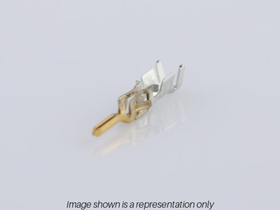TERMINAL MALE PIN 24-20 AWG GOLD TAPE AND REEL