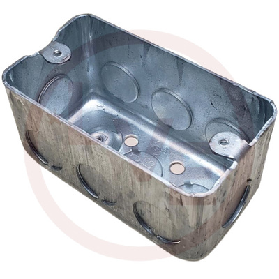 ELECTRICAL UTILITY BOX 1 GANG 2 1/8&quot; DEEP W/ 10 CONDUIT KNOCKOUTS