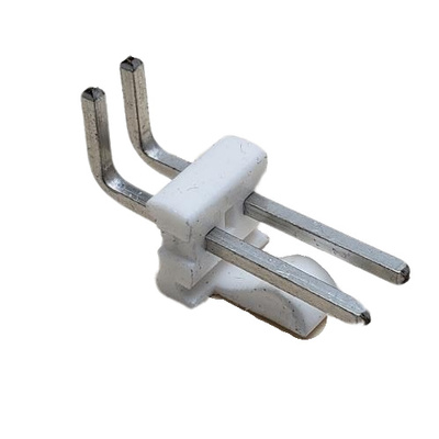 CONNECTOR HEADER 2 POS RIGHT ANGLE .156&quot;P W/FRICTION LOCK NATURAL