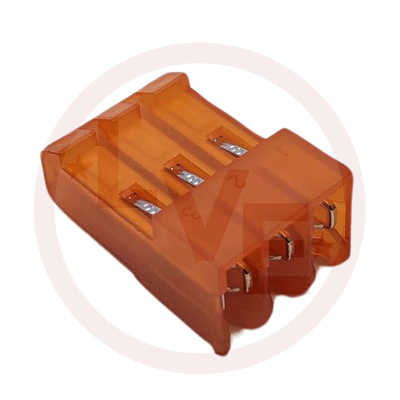TERMINAL HEADER 3 POS RECEPTACLE 18 AWG .156&quot;P MTA-156 ORANGE