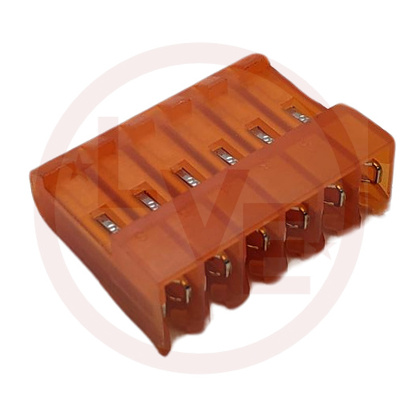 TERMINAL HEADER 6 POS RECEPTACLE 18 AWG .156&quot;P MTA-156 ORANGE