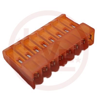 TERMINAL HEADER 8 POS RECEPTACLE 18 AWG .156&quot;P MTA-156 ORANGE