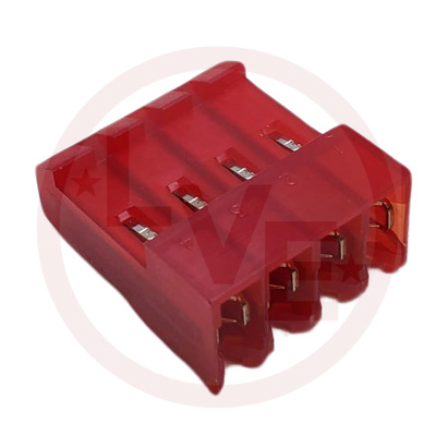 TERMINAL HEADER 4 POS RECEPTACLE 18 AWG .156&quot;P MTA-156 RED