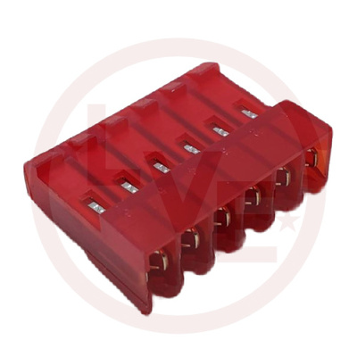 TERMINAL HEADER 6 POS RECEPTACLE 18 AWG .156&quot;P MTA-156 RED