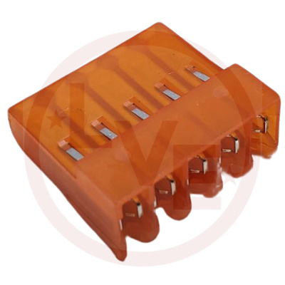 TERMINAL HEADER 5 POS RECEPTACLE 18 AWG .156&quot;P MTA-156 ORANGE