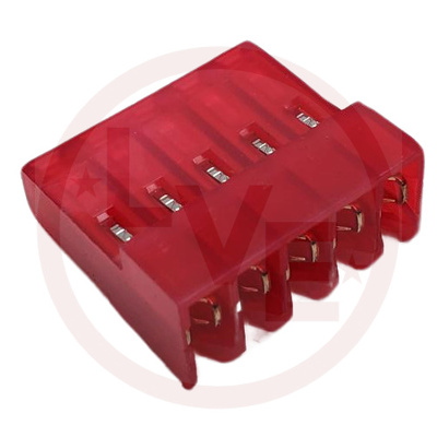 TERMINAL HEADER 5 POS RECEPTACLE 22 AWG .156&quot;P MTA-156 RED