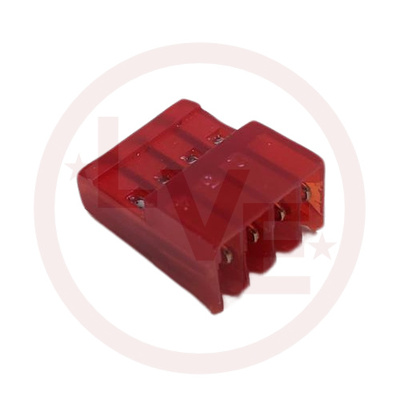 TERMINAL HEADER 4 POS RECEPTACLE 22 AWG .100&quot;P MTA-100 RED