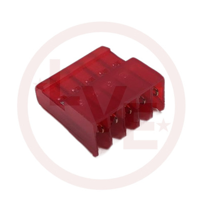 TERMINAL HEADER 5 POS RECEPTACLE 22 AWG .100&quot;P MTA-100 RED