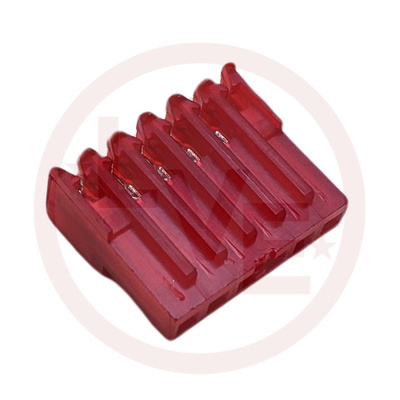 AMP 640440-6 TERMINAL HEADER 6 POS RECEPTACLE 22 AWG .100"P MTA-100 RED
