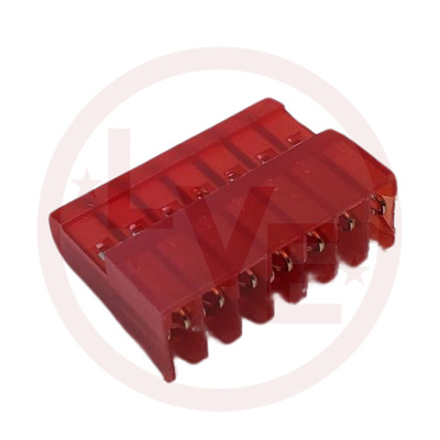 TERMINAL HEADER 7 POS RECEPTACLE 22 AWG .100&quot;P MTA-100 RED