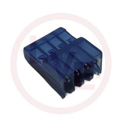 TERMINAL HEADER 4 POS RECEPTACLE 26 AWG .100&quot;P MTA-100 BLUE