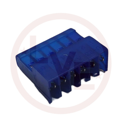 TERMINAL HEADER 6 POS RECEPTACLE 26 AWG .100&quot;P MTA-100 BLUE